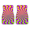Colorful Dizzy Moving Optical Illusion Front Car Floor Mats