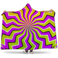 Colorful Dizzy Moving Optical Illusion Hooded Blanket