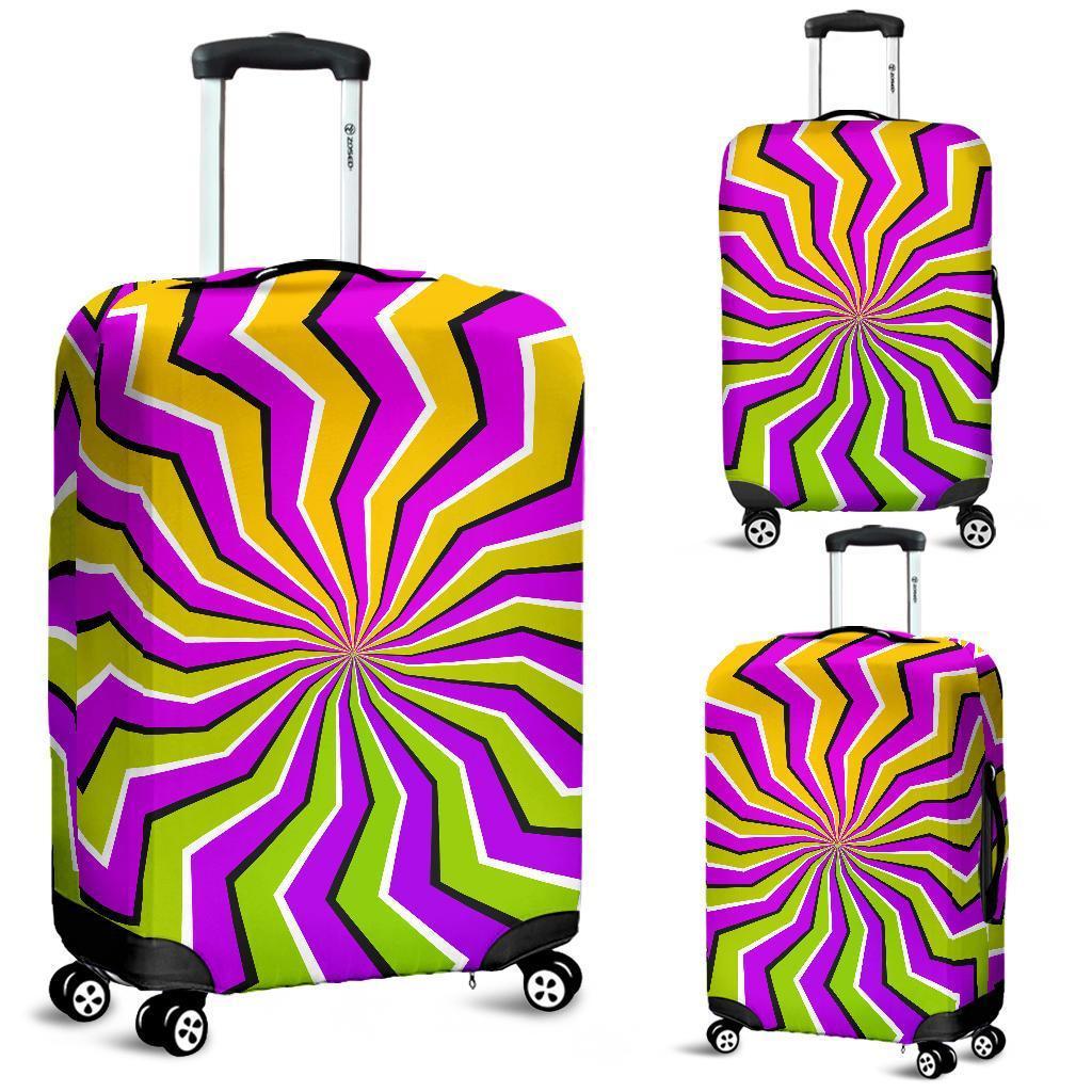 Colorful Dizzy Moving Optical Illusion Luggage Cover GearFrost