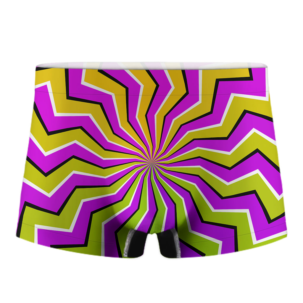Colorful Dizzy Moving Optical Illusion Men's Boxer Briefs