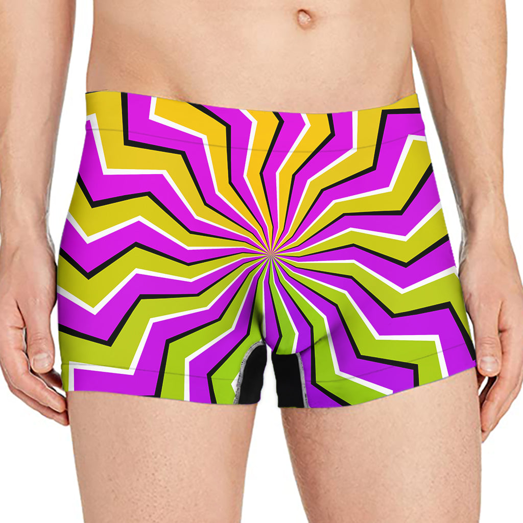 Colorful Dizzy Moving Optical Illusion Men's Boxer Briefs