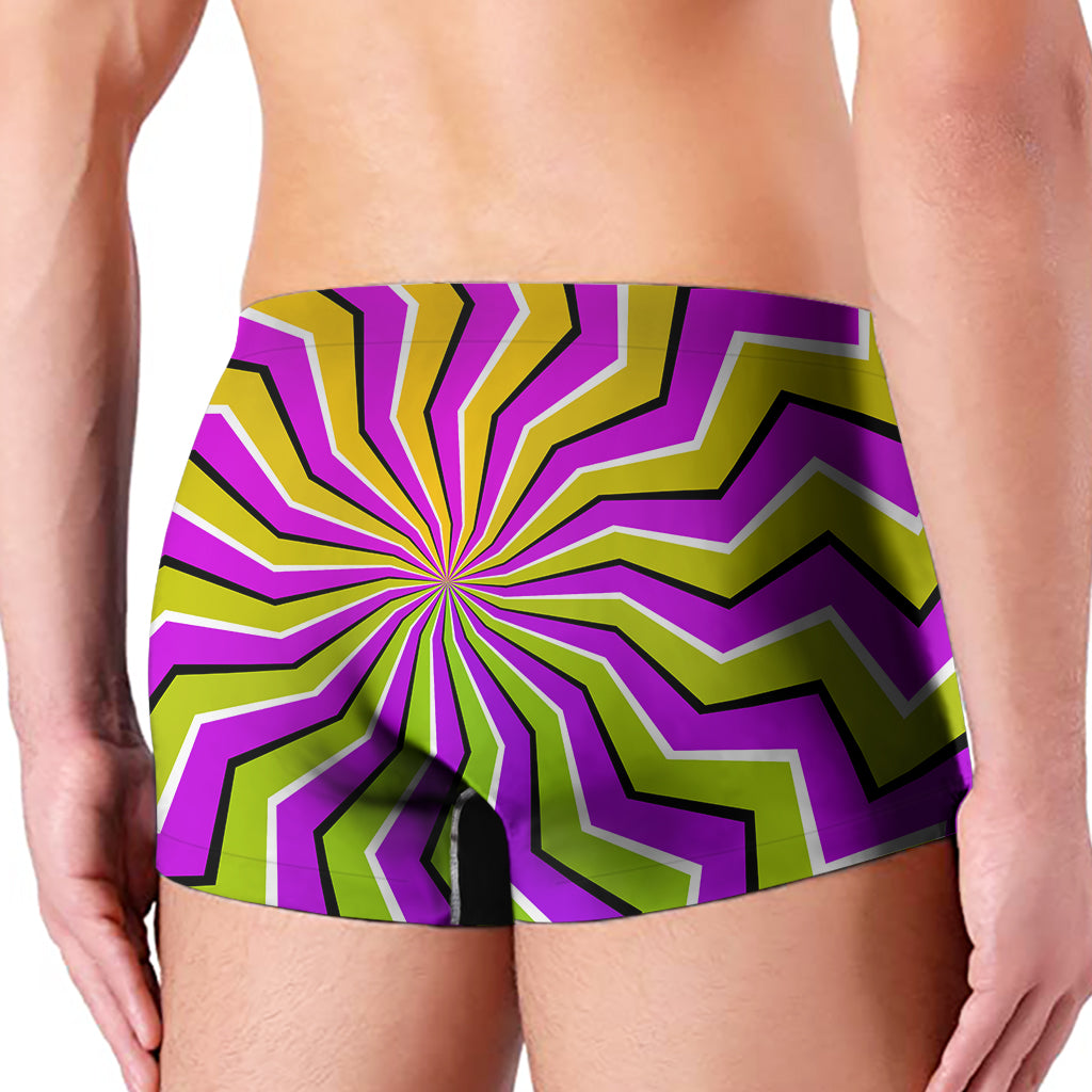 Colorful Dizzy Moving Optical Illusion Men's Boxer Briefs