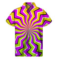 Colorful Dizzy Moving Optical Illusion Men's Short Sleeve Shirt
