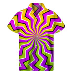 Colorful Dizzy Moving Optical Illusion Men's Short Sleeve Shirt