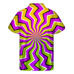 Colorful Dizzy Moving Optical Illusion Men's Short Sleeve Shirt