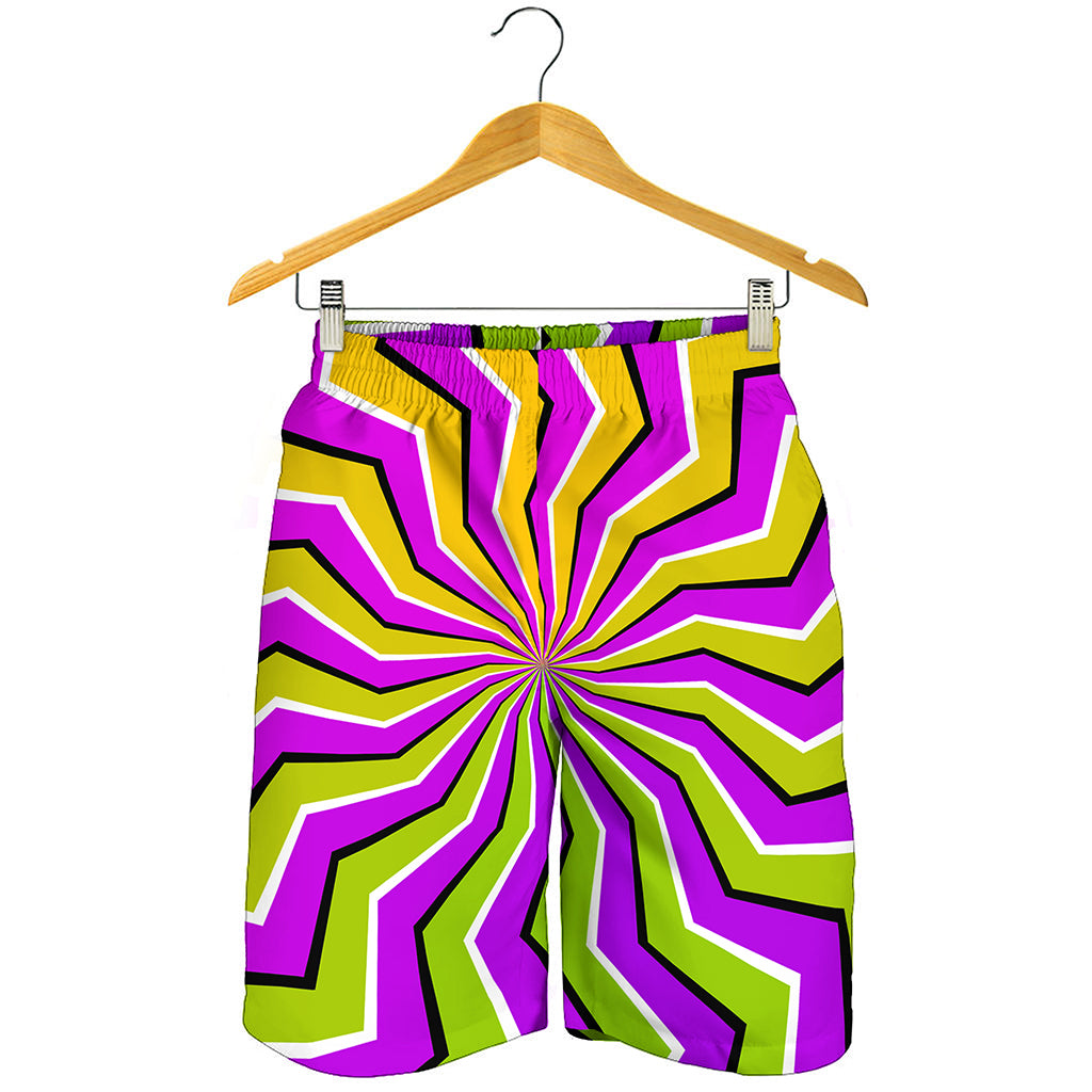 Colorful Dizzy Moving Optical Illusion Men's Shorts