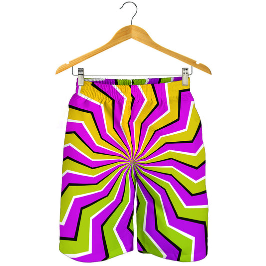 Colorful Dizzy Moving Optical Illusion Men's Shorts