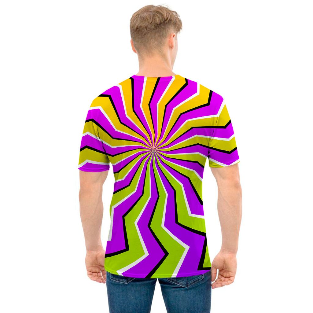 Colorful Dizzy Moving Optical Illusion Men's T-Shirt