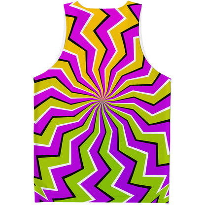 Colorful Dizzy Moving Optical Illusion Men's Tank Top