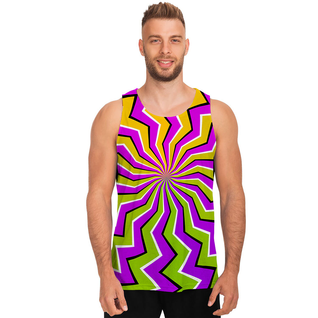 Colorful Dizzy Moving Optical Illusion Men's Tank Top