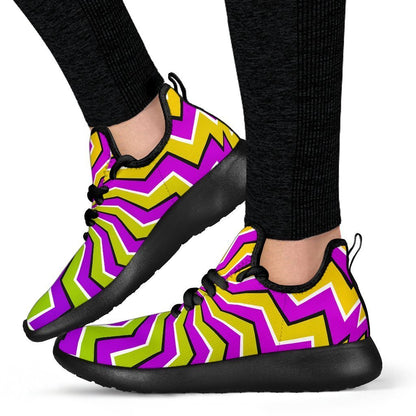 Colorful Dizzy Moving Optical Illusion Mesh Knit Shoes GearFrost