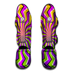 Colorful Dizzy Moving Optical Illusion Muay Thai Shin Guard