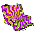 Colorful Dizzy Moving Optical Illusion Pet Car Back Seat Cover