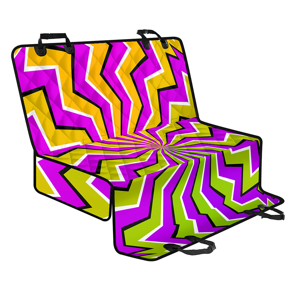 Colorful Dizzy Moving Optical Illusion Pet Car Back Seat Cover