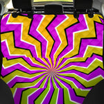 Colorful Dizzy Moving Optical Illusion Pet Car Back Seat Cover