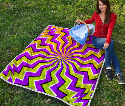 Colorful Dizzy Moving Optical Illusion Quilt
