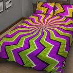 Colorful Dizzy Moving Optical Illusion Quilt Bed Set