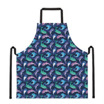 Colorful Dolphin Pattern Print Apron