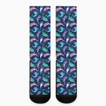 Colorful Dolphin Pattern Print Crew Socks