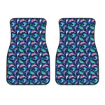 Colorful Dolphin Pattern Print Front Car Floor Mats