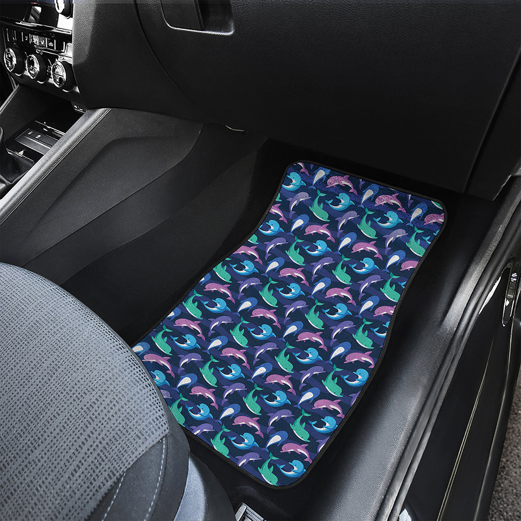 Colorful Dolphin Pattern Print Front Car Floor Mats