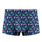 Colorful Dolphin Pattern Print Men's Boxer Briefs