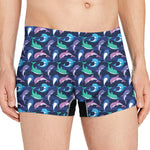 Colorful Dolphin Pattern Print Men's Boxer Briefs