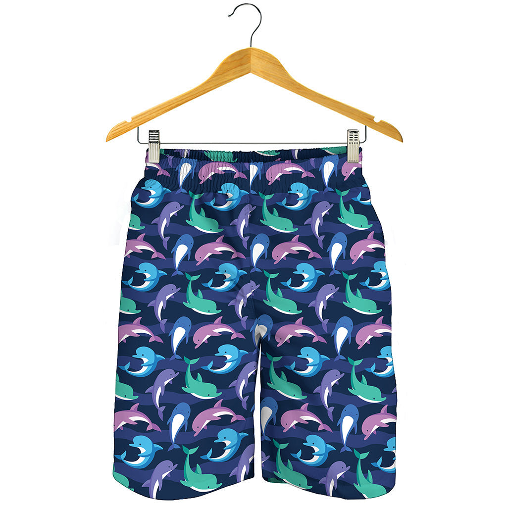 Colorful Dolphin Pattern Print Men's Shorts