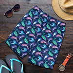 Colorful Dolphin Pattern Print Men's Shorts