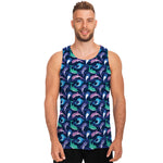 Colorful Dolphin Pattern Print Men's Tank Top