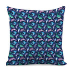 Colorful Dolphin Pattern Print Pillow Cover