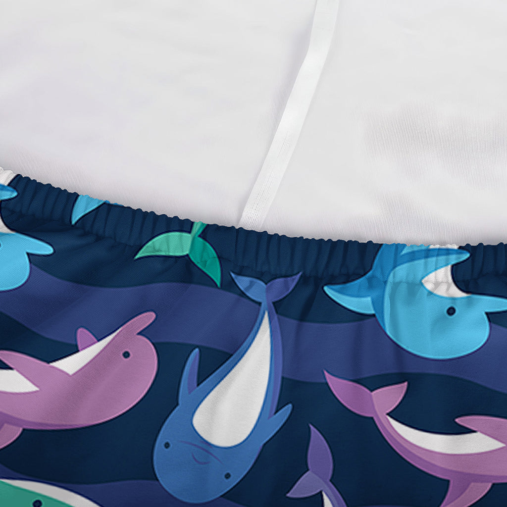 Colorful Dolphin Pattern Print Sofa Cover