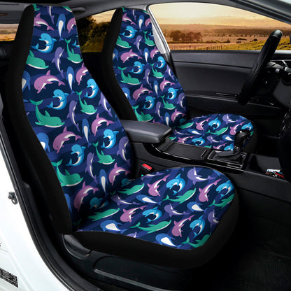 Colorful Dolphin Pattern Print Universal Fit Car Seat Covers