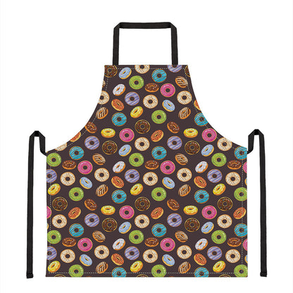 Colorful Donut Pattern Print Apron