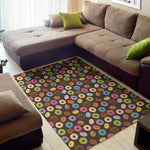 Colorful Donut Pattern Print Area Rug