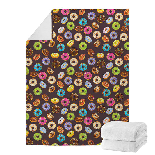 Colorful Donut Pattern Print Blanket