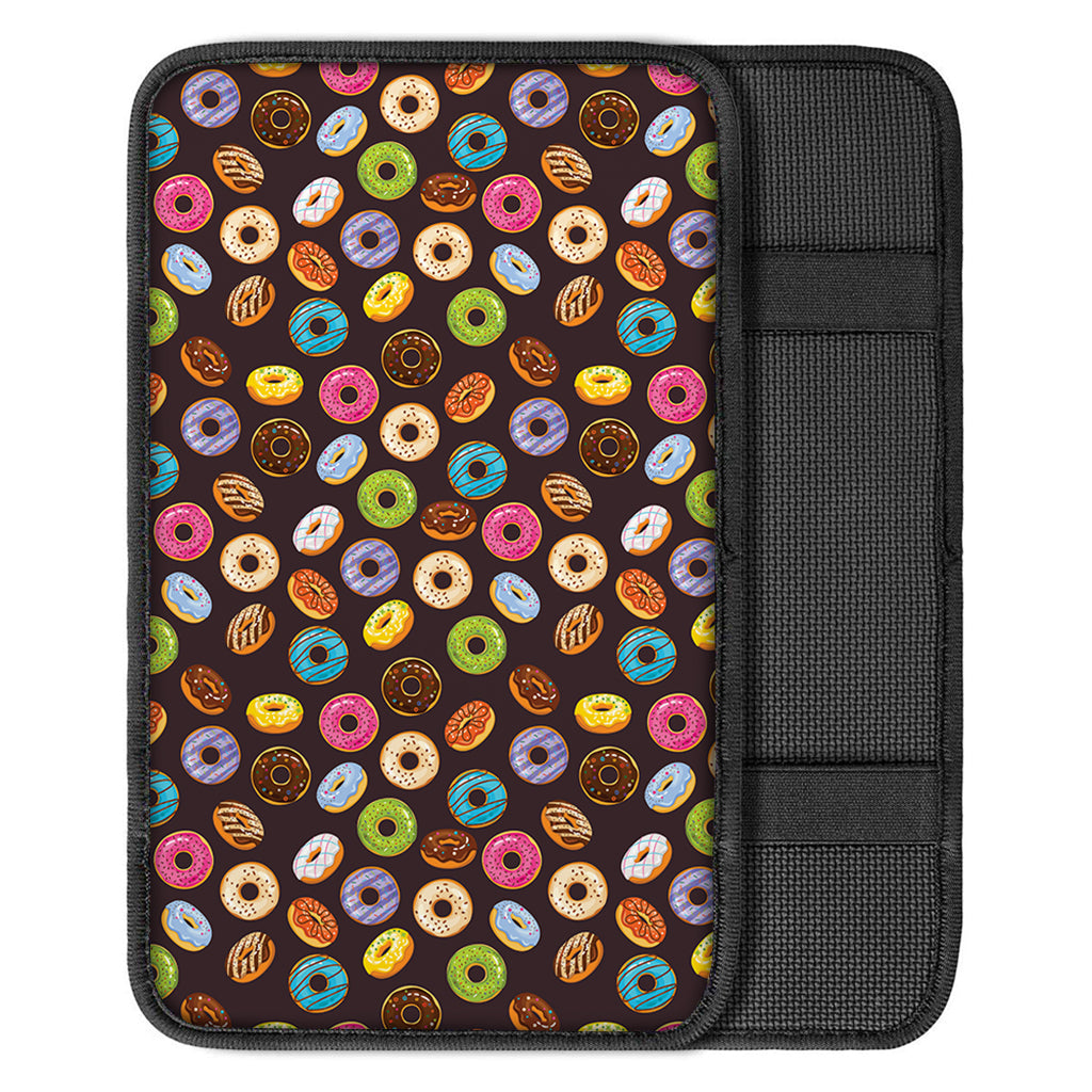 Colorful Donut Pattern Print Car Center Console Cover