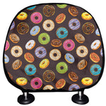 Colorful Donut Pattern Print Car Headrest Covers