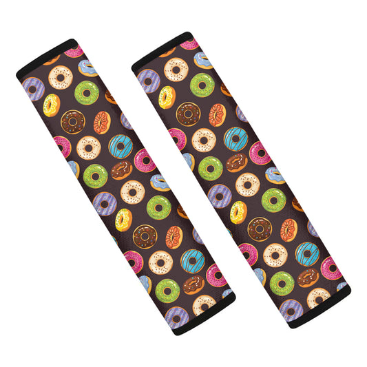 Colorful Donut Pattern Print Car Seat Belt Covers