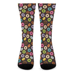 Colorful Donut Pattern Print Crew Socks