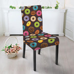 Colorful Donut Pattern Print Dining Chair Slipcover