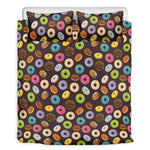 Colorful Donut Pattern Print Duvet Cover Bedding Set