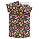 Colorful Donut Pattern Print Duvet Cover Bedding Set