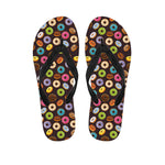 Colorful Donut Pattern Print Flip Flops