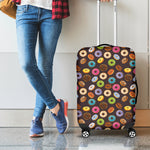 Colorful Donut Pattern Print Luggage Cover