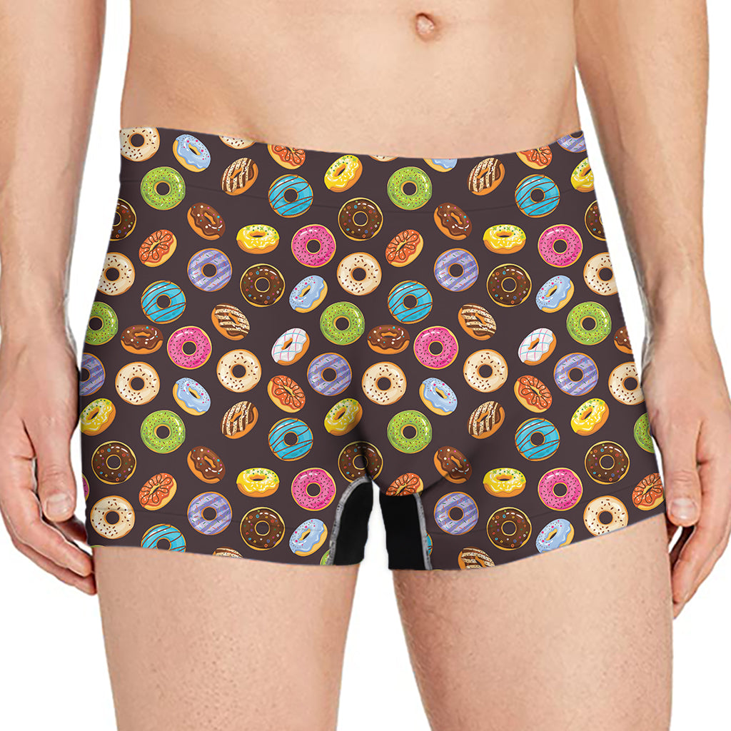 Colorful Donut Pattern Print Men's Boxer Briefs