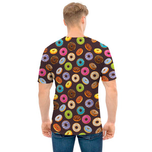 Colorful Donut Pattern Print Men's T-Shirt