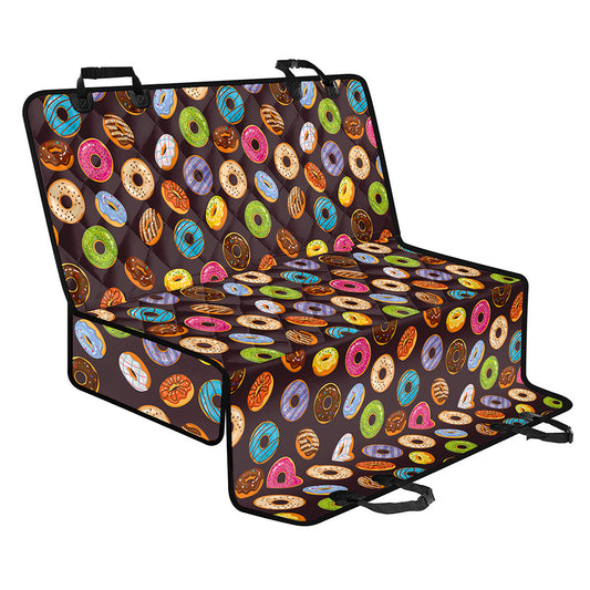 Colorful Donut Pattern Print Pet Car Back Seat Cover