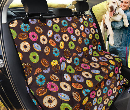 Colorful Donut Pattern Print Pet Car Back Seat Cover
