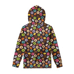 Colorful Donut Pattern Print Pullover Hoodie